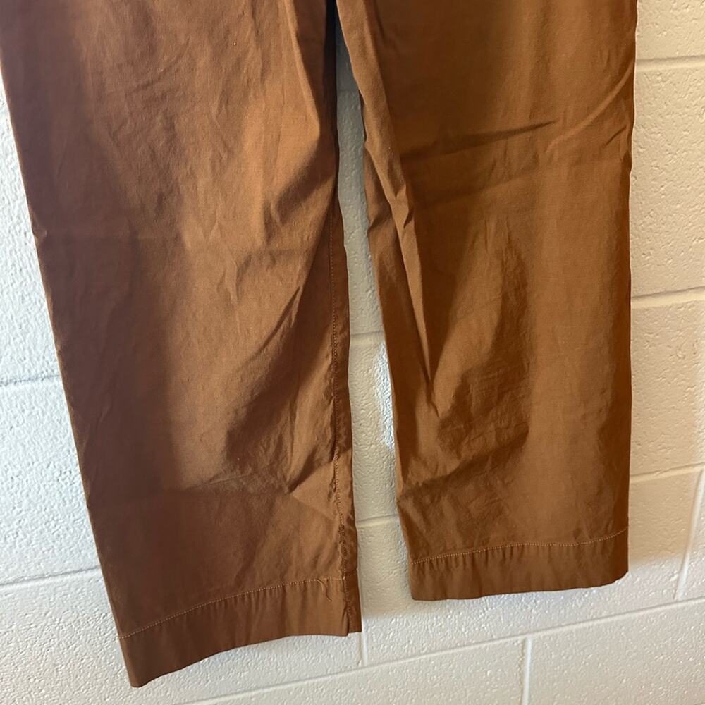 Anthropologie Wide Leg Casual Pants Size 28 Bronze Crop Linen Cotton - Picture 8 of 12